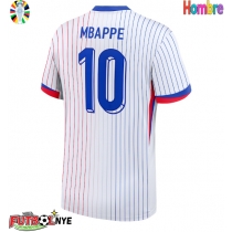 Camiseta Francia Kylian Mbappe #10 Visitante Equipación Eurocopa 2024 manga corta